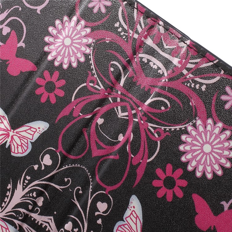 Diary Style Stand Leather Shell for Huawei Honor 4A / Y6 - Butterflies and Flowers-6