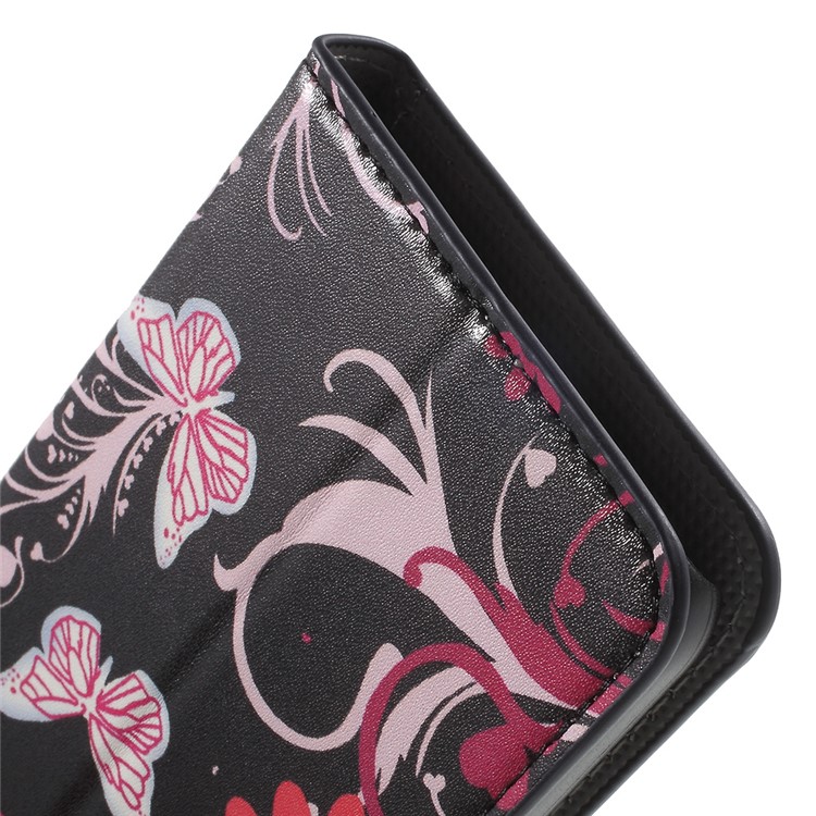 Diary Style Stand Leather Shell for Huawei Honor 4A / Y6 - Butterflies and Flowers-8