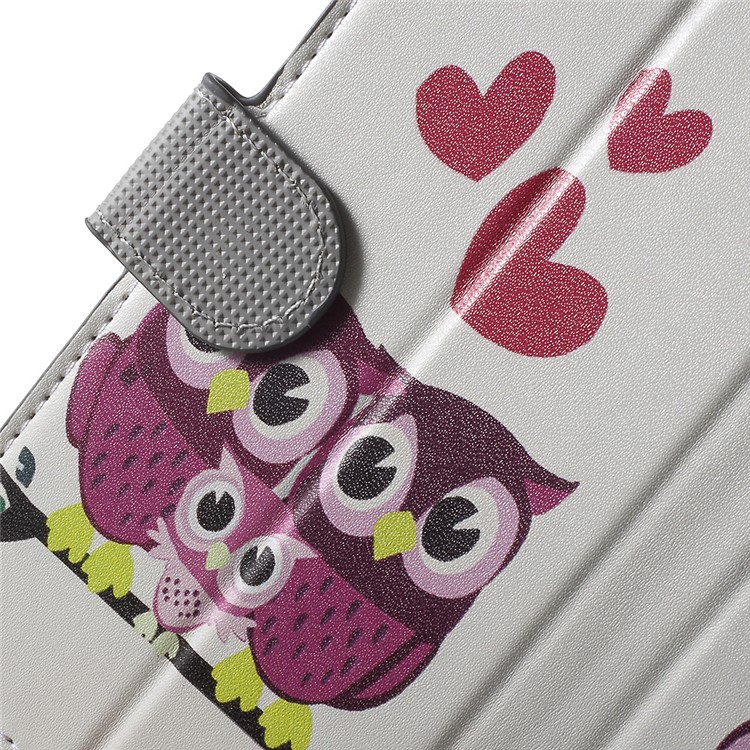 Protective Leather Stand Case for Huawei Honor 4A / Y6 - Sweet Owl Family-6