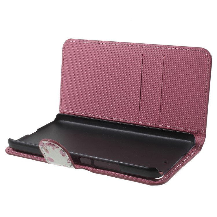 Card Holder Stand Leather Case for Huawei Honor 4A / Y6 - Plum Blossom-5