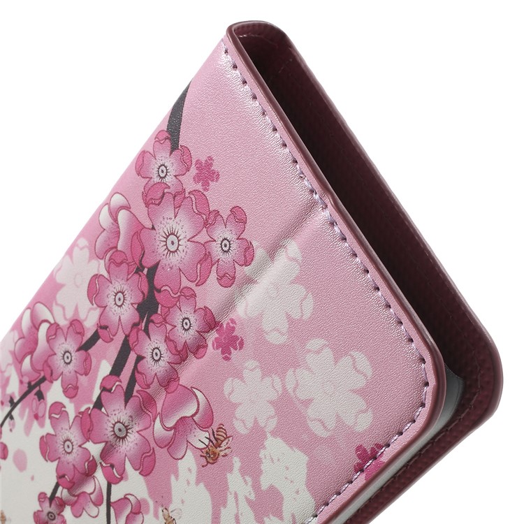Card Holder Stand Leather Case for Huawei Honor 4A / Y6 - Plum Blossom-8