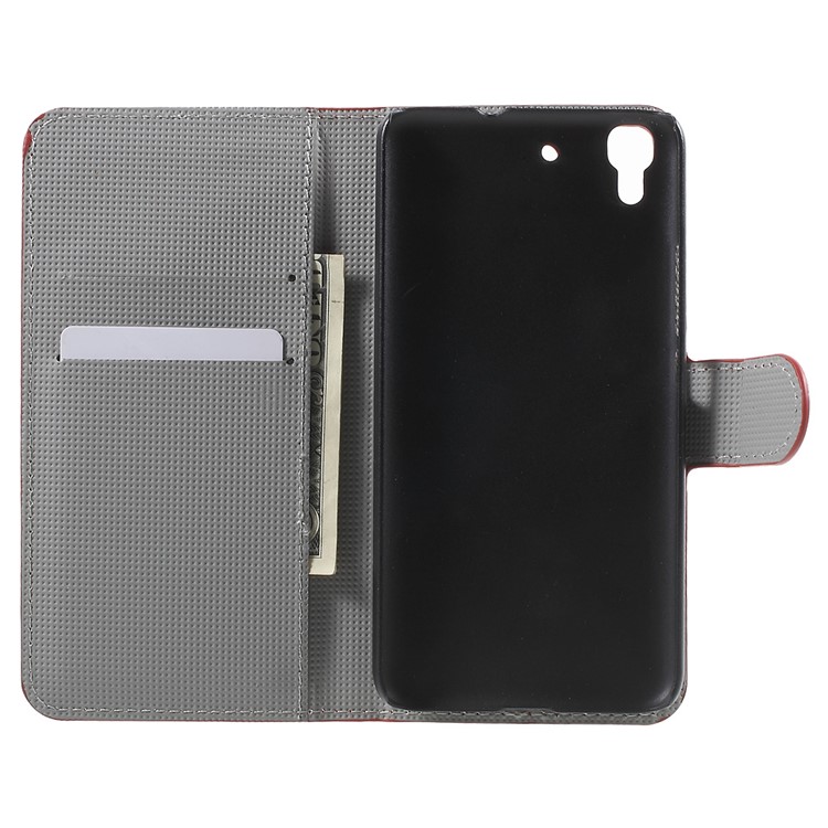 PU Leather Wallet Stand Cover for Huawei Honor 4A / Y6 - Vintage US Flag-4