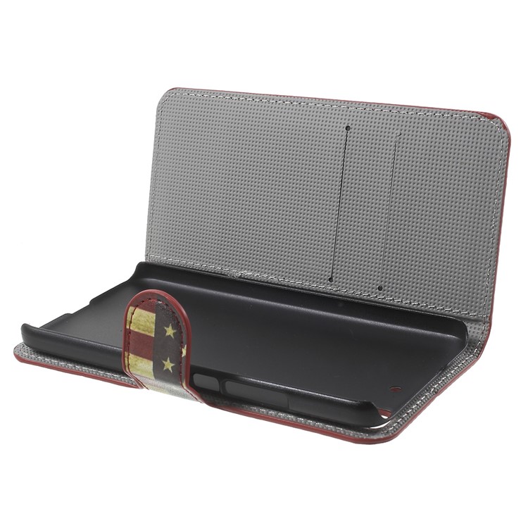 PU Leather Wallet Stand Cover for Huawei Honor 4A / Y6 - Vintage US Flag-5