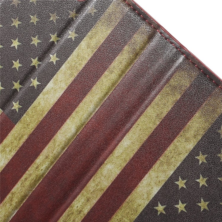 PU Leather Wallet Stand Cover for Huawei Honor 4A / Y6 - Vintage US Flag-7