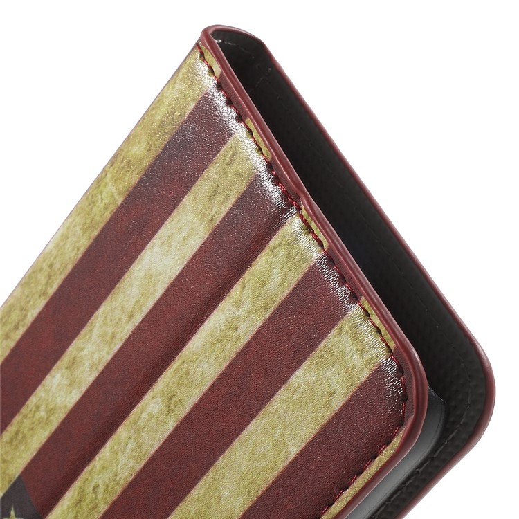 PU Leather Wallet Stand Cover for Huawei Honor 4A / Y6 - Vintage US Flag-9