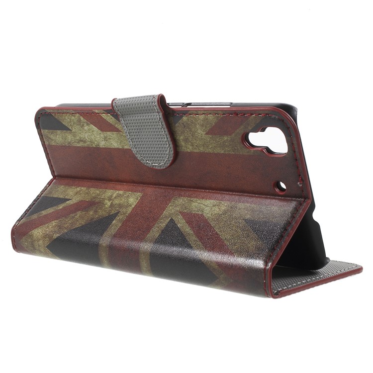 PU Leather Wallet Stand Shell for Huawei Honor 4A / Y6 - Retro UK Flag-3