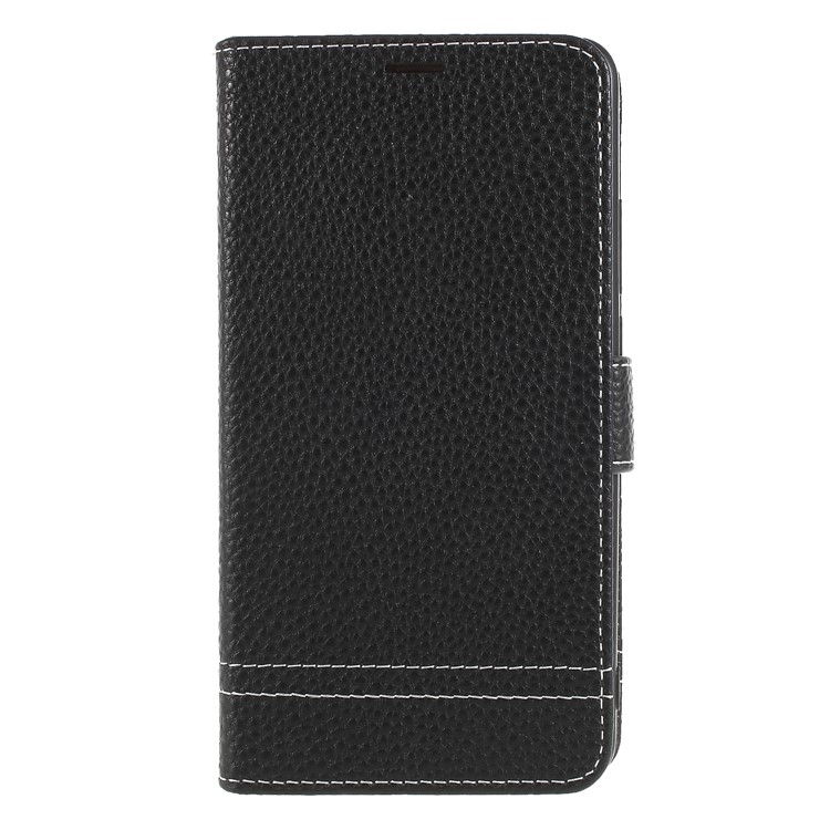 Litchi Texture Wallet Stand Leather Phone Case for Huawei Mate 10 - Black-3