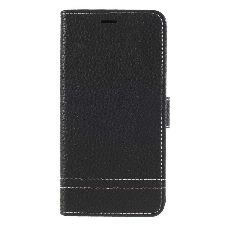 Litchi Texture Wallet Stand Leather Phone Case for Huawei Y3 (2017) - Black-3