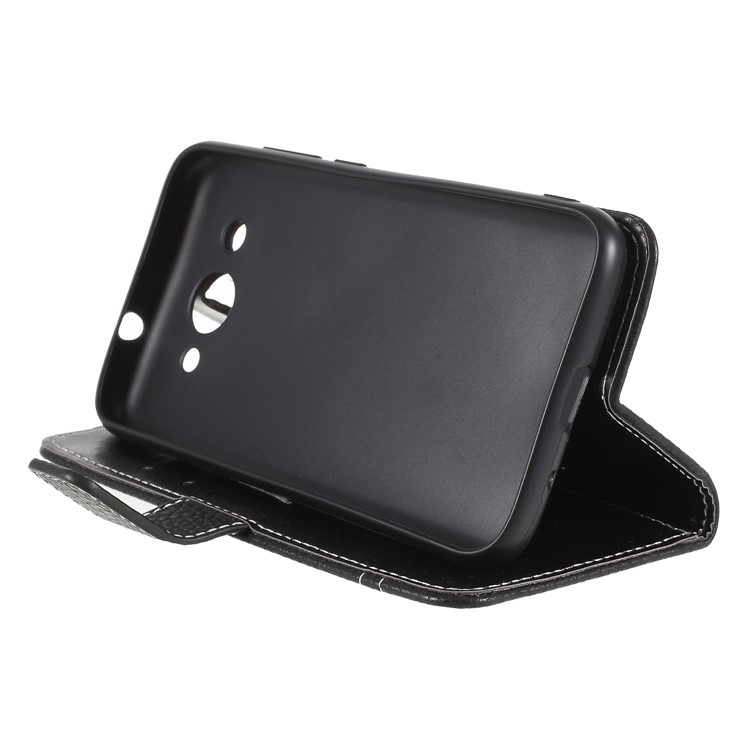 Litchi Texture Wallet Stand Leather Phone Case for Huawei Y3 (2017) - Black-4