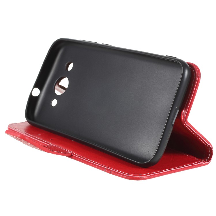 Litchi Texture Wallet Stand Leather Phone Cover for Huawei Y3 (2017) - Red-4