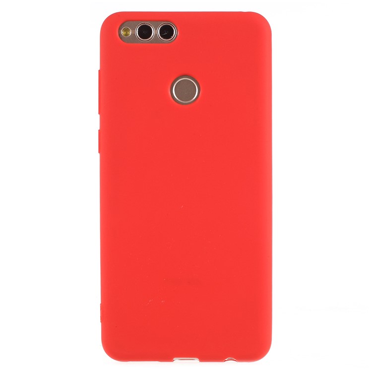 Matte TPU Cell Phone Case for Huawei Honor 7X - Red-1