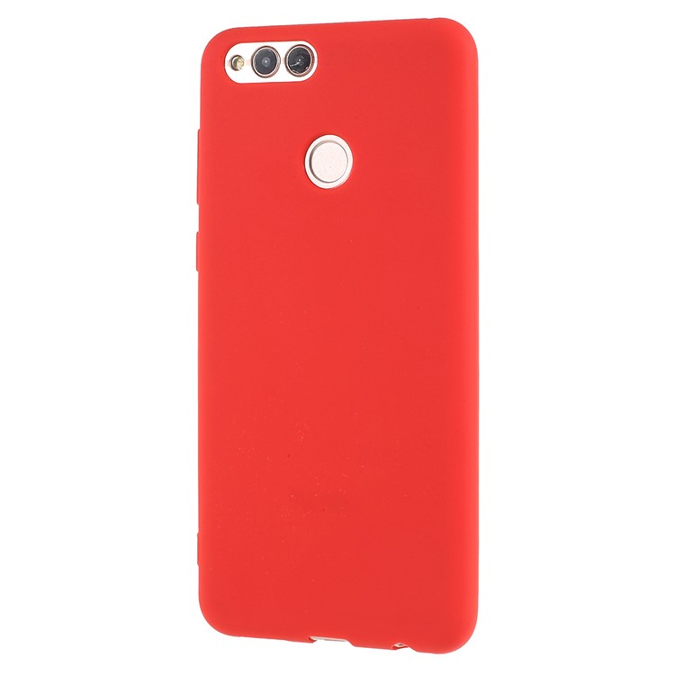Matte TPU Cell Phone Case for Huawei Honor 7X - Red-2