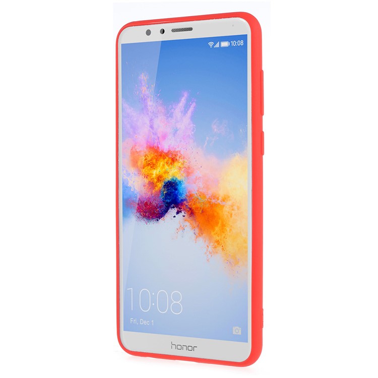 Matte TPU Cell Phone Case for Huawei Honor 7X - Red-3