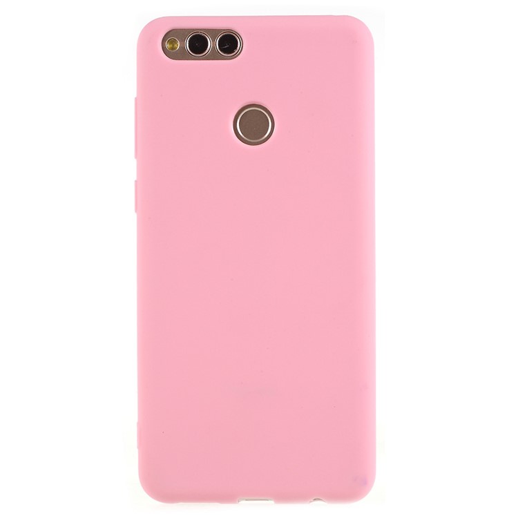 Matte TPU Shell Cover Case for Huawei Honor 7X - Pink-1