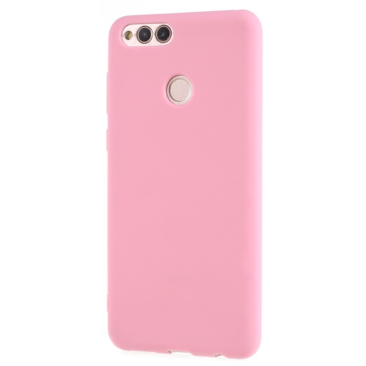 Matte TPU Shell Cover Case for Huawei Honor 7X - Pink-2