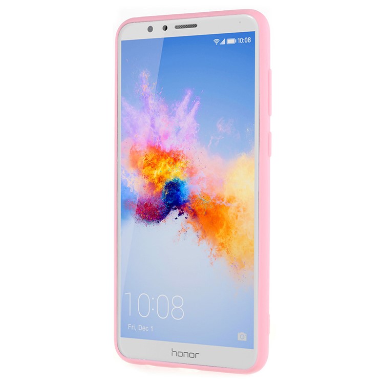 Matte TPU Shell Cover Case for Huawei Honor 7X - Pink-3