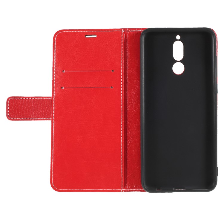 Litchi Texture Wallet Stand Leather Phone Cover for Huawei Mate 10 Lite/nova 2i/Maimang 6/Honor 9i (India) - Red-6