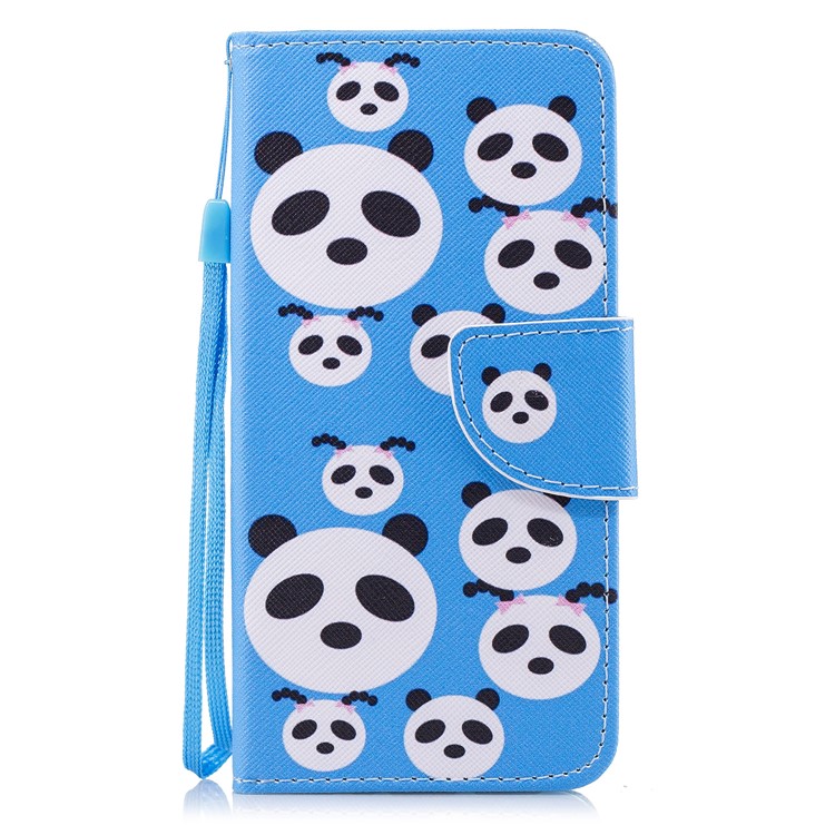 Pattern Printing PU Leather Magnetic Wallet Stand Protective Phone Shell for Huawei Honor 9 Lite/9 Youth Edition - Pandas-1