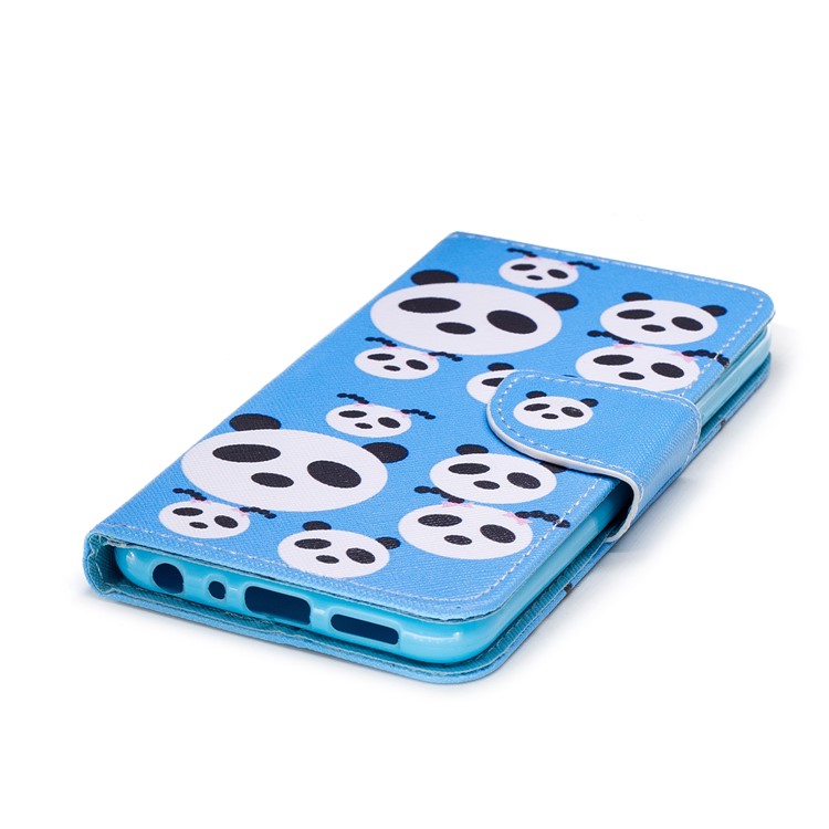 Pattern Printing PU Leather Magnetic Wallet Stand Protective Phone Shell for Huawei Honor 9 Lite/9 Youth Edition - Pandas-4