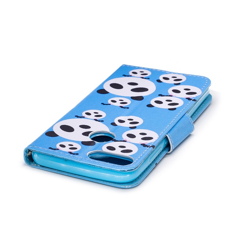 Pattern Printing PU Leather Magnetic Wallet Stand Protective Phone Shell for Huawei Honor 9 Lite/9 Youth Edition - Pandas-5