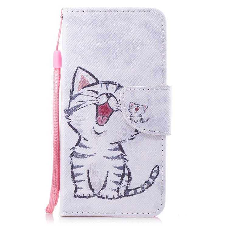 Pattern Printing PU Leather Magnetic Wallet Stand Protective Mobile Phone Shell for Huawei Honor 9 Lite/9 Youth Edition - Cat-1