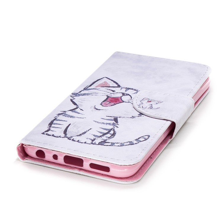 Pattern Printing PU Leather Magnetic Wallet Stand Protective Mobile Phone Shell for Huawei Honor 9 Lite/9 Youth Edition - Cat-4