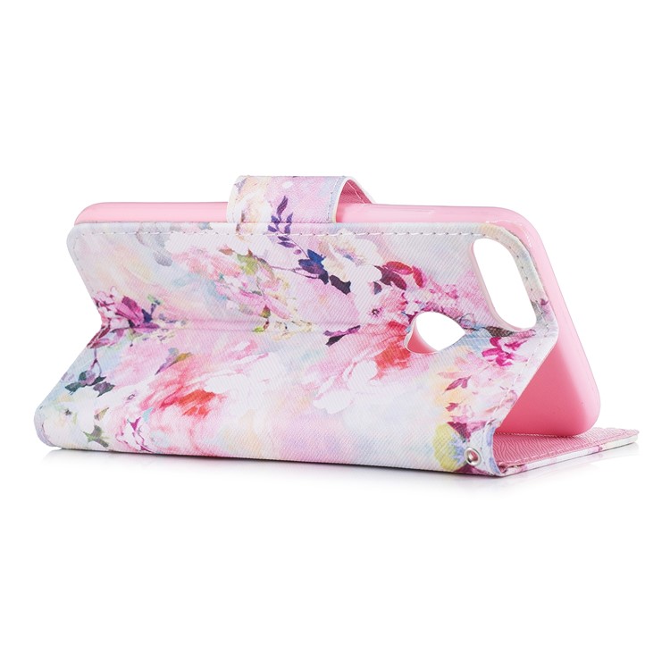 Pattern Printing Pu-leder Magnetische Brieftasche Stehen Schützende Handy-gehäuse Für Huawei Honor 9 Lite / 9 Jugend Edition - Schöne Blume-3