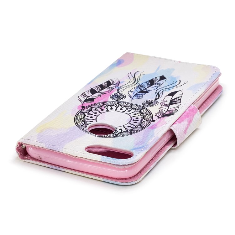Pattern Printing PU Leather Magnetic Wallet Stand Protective Cell Phone Casing for Huawei Honor 9 Lite/9 Youth Edition - Dream Catcher-5