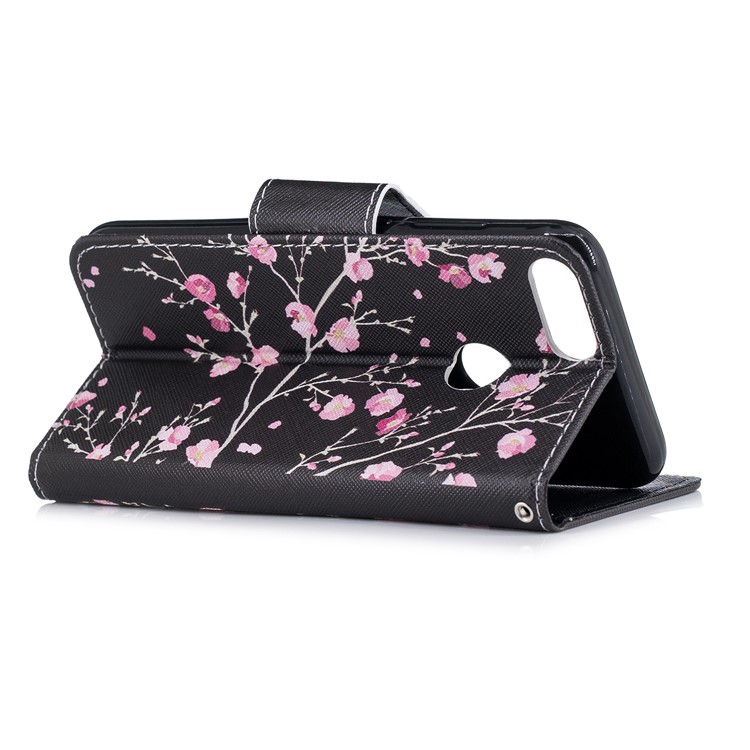 Pattern Printing PU Leather Magnetic Wallet Stand Phone Shell for Huawei Honor 9 Lite/9 Youth Edition - Pink Flower-3