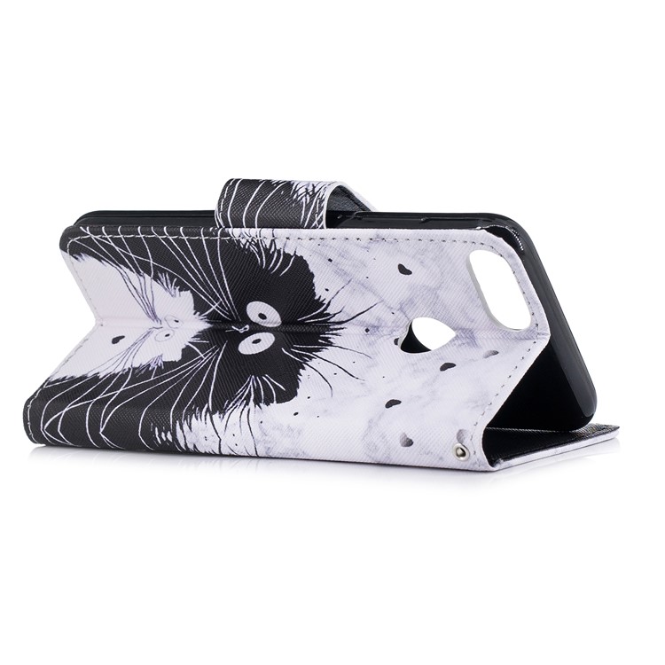 Pattern Printing PU Leather Magnetic Wallet Stand Mobile Phone Shell for Huawei Honor 9 Lite/9 Youth Edition - Black and White Animals-3
