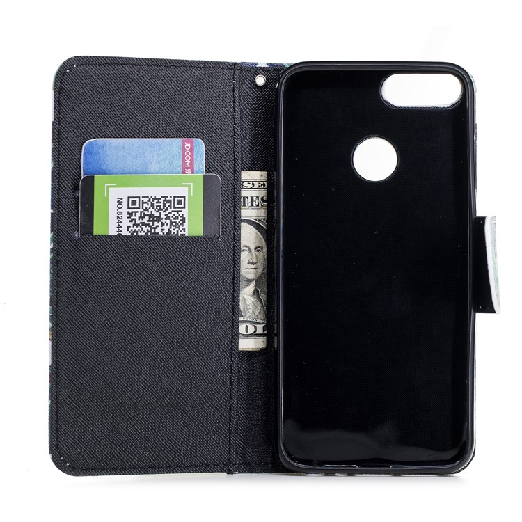 Pattern Printing PU Leather Magnetic Wallet Stand Mobile Phone Shell for Huawei Honor 9 Lite/9 Youth Edition - Black and White Animals-7