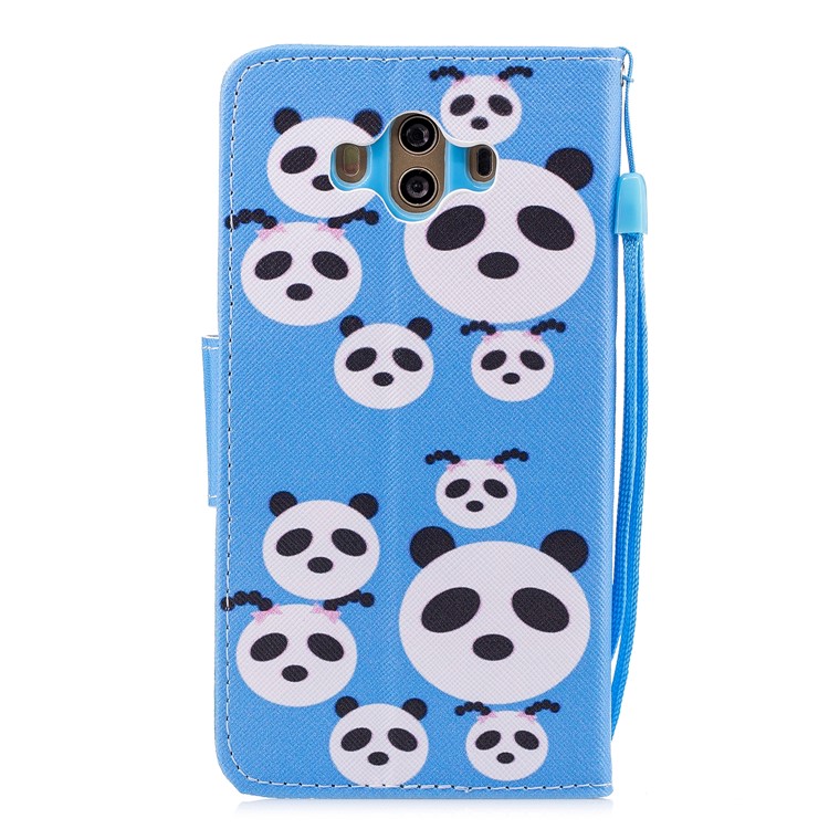 Pattern Printing PU Leather Stand Cell Phone Case for Huawei Mate 10 - Panda-2