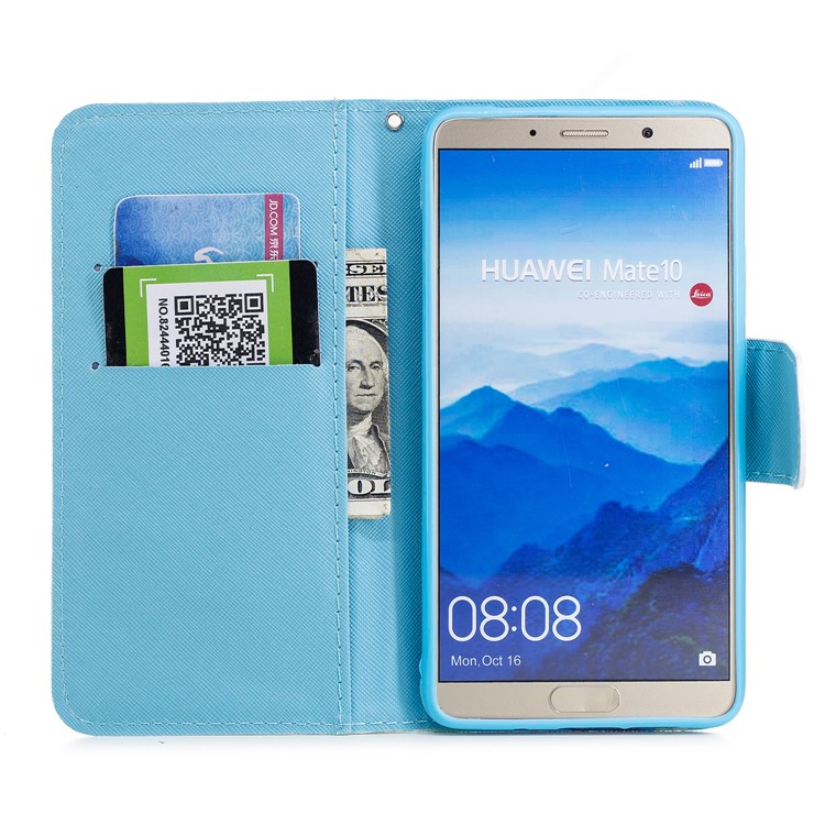 Pattern Printing PU Leather Stand Cell Phone Case for Huawei Mate 10 - Panda-7
