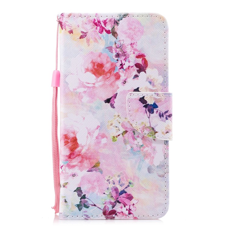 Pattern Printing PU Leather Stand Protection Case for Huawei Mate 10 - Colorful Flower-1