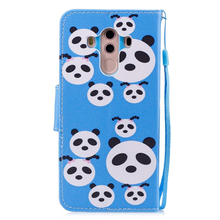Pattern Printing PU Leather Wallet Case for Huawei Mate 10 Pro - Panda Pattern-2