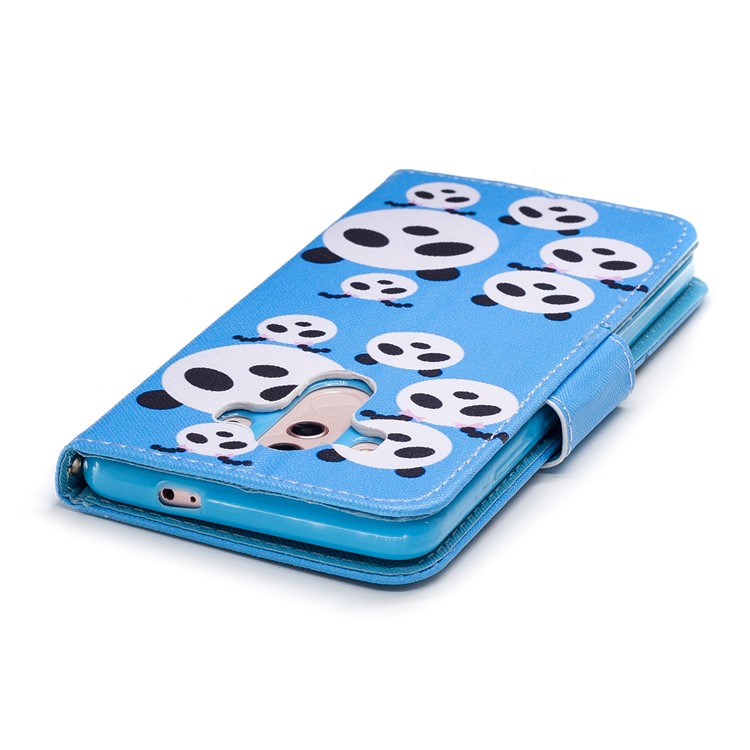 Pattern Printing PU Leather Wallet Case for Huawei Mate 10 Pro - Panda Pattern-5