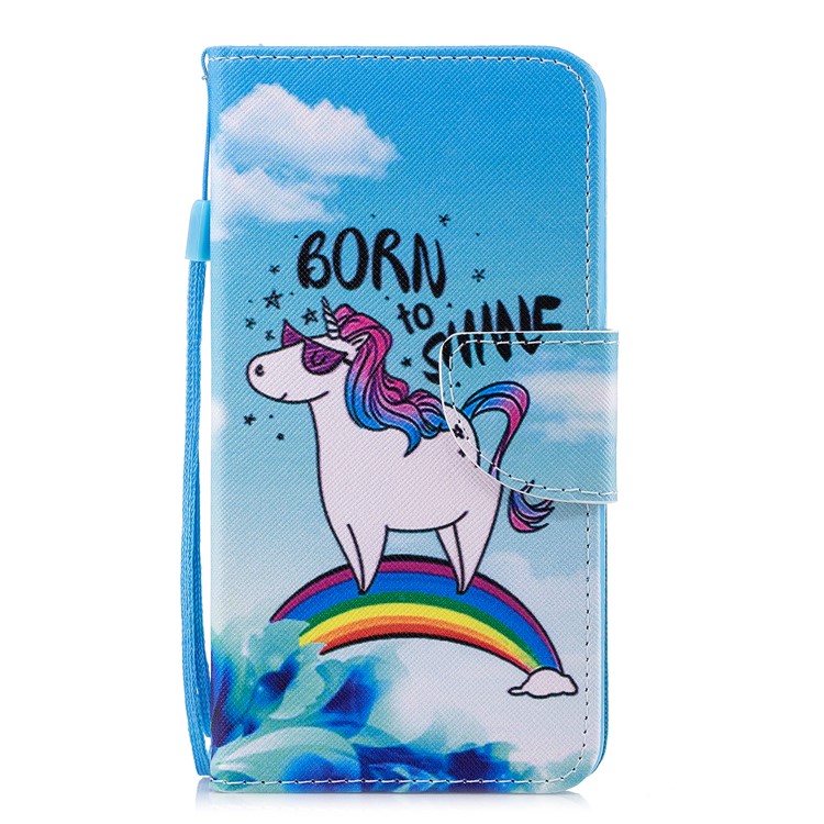 Pattern Printing Wallet Leather Stand Case for Huawei Mate 10 Pro - Unicorn Pattern-1