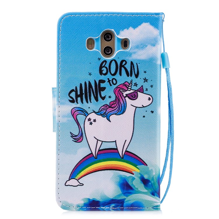 Pattern Printing Wallet Leather Stand Case for Huawei Mate 10 Pro - Unicorn Pattern-2