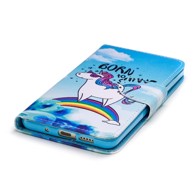 Pattern Printing Wallet Leather Stand Case for Huawei Mate 10 Pro - Unicorn Pattern-4