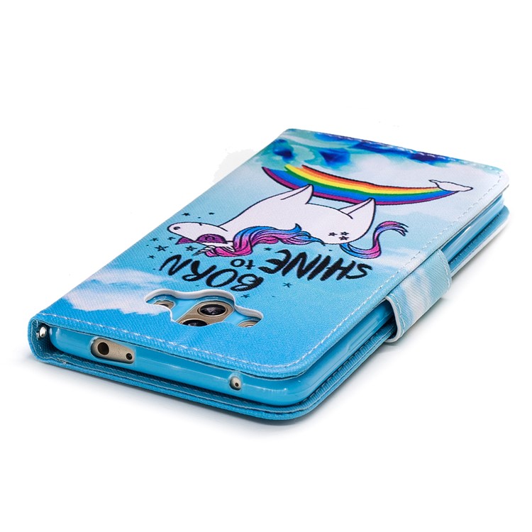 Pattern Printing Wallet Leather Stand Case for Huawei Mate 10 Pro - Unicorn Pattern-5