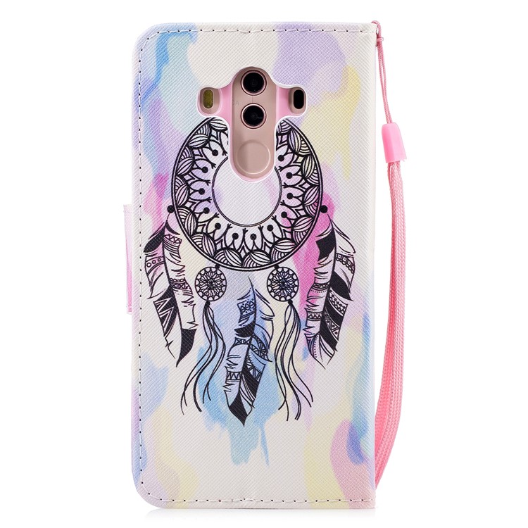 Pattern Printing Magnetic Leather Stand Case for Huawei Mate 10 Pro - Dream Catcher-2