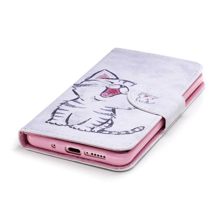 Pattern Printing Magnetic Leather Stand Cover for Huawei Mate 10 Pro - Cat Pattern-4