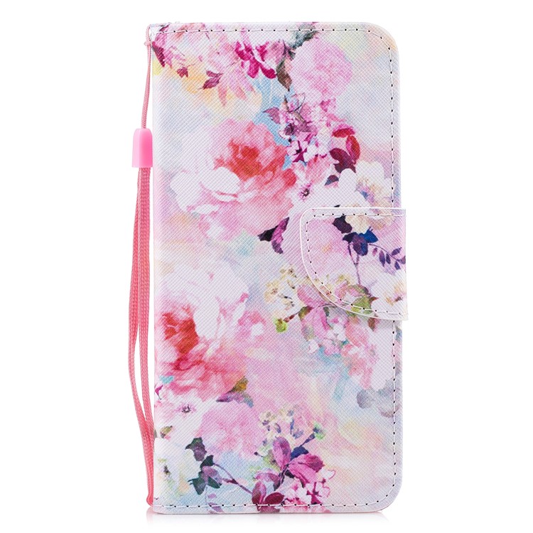 Pattern Printing Leather Stand Case with Card Slots for Huawei Mate 10 Pro - Vivid Flowers-1