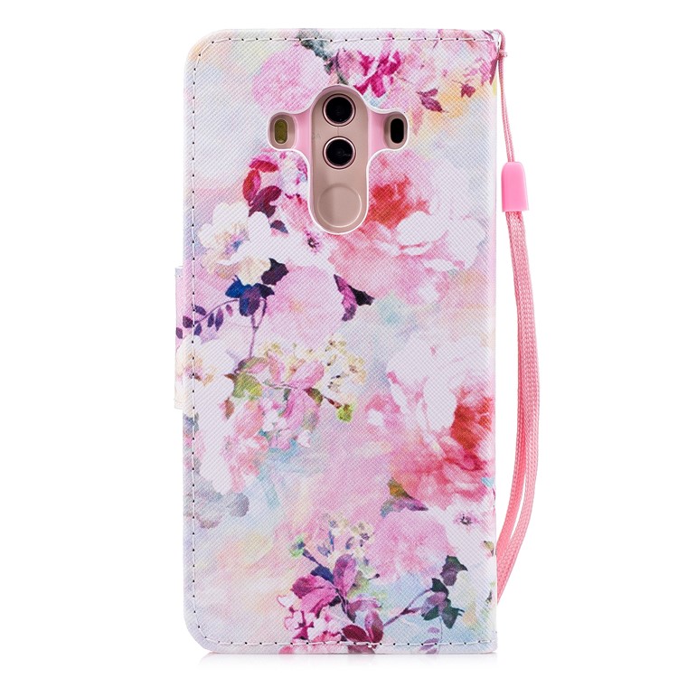 Pattern Printing Leather Stand Case with Card Slots for Huawei Mate 10 Pro - Vivid Flowers-2