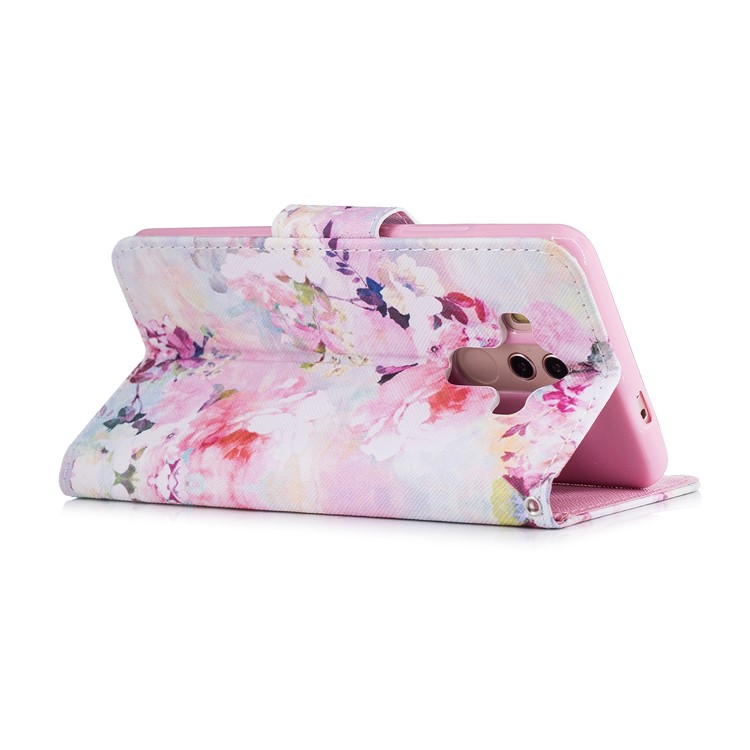 Pattern Printing Leather Stand Case with Card Slots for Huawei Mate 10 Pro - Vivid Flowers-3