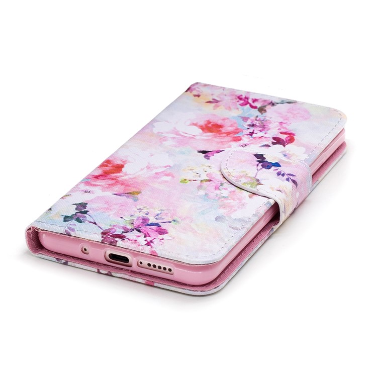 Pattern Printing Leather Stand Case with Card Slots for Huawei Mate 10 Pro - Vivid Flowers-4
