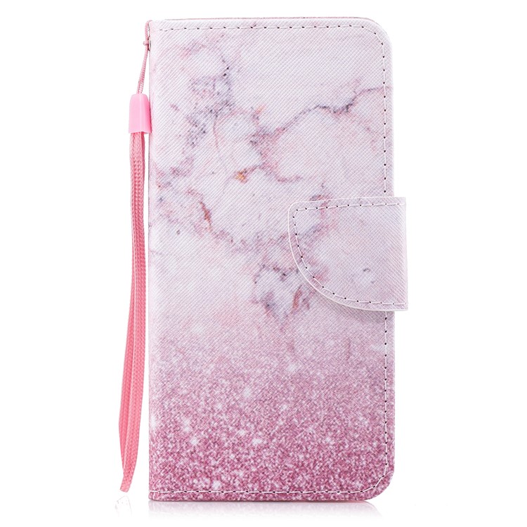 Pattern Printing Cell Phone Leather Card Holder Case for Huawei P Smart / Enjoy 7S - Colorized Pattern-1