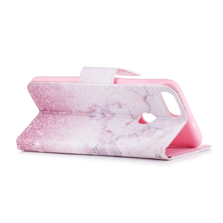 Pattern Printing Cell Phone Leather Card Holder Case for Huawei P Smart / Enjoy 7S - Colorized Pattern-3
