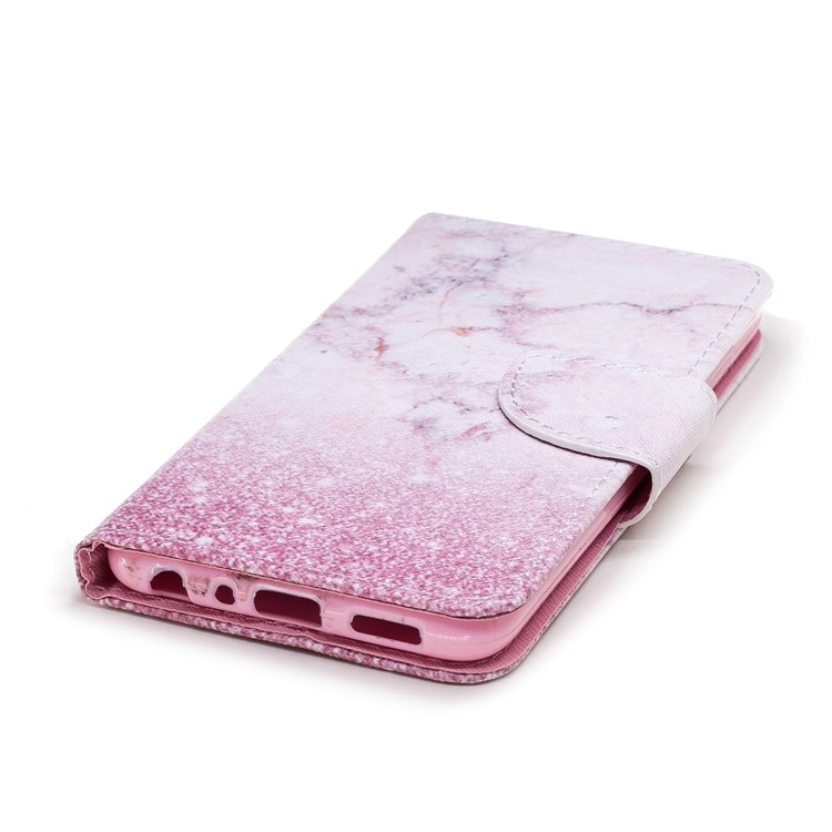 Pattern Printing Cell Phone Leather Card Holder Case for Huawei P Smart / Enjoy 7S - Colorized Pattern-4