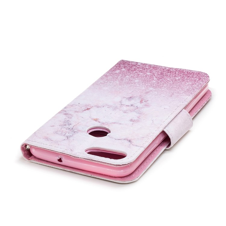 Pattern Printing Cell Phone Leather Card Holder Case for Huawei P Smart / Enjoy 7S - Colorized Pattern-5